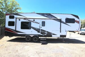 2017 Stealth 5th Wheel Toy Hauler SA2816, Rooftop Solar, bedroom slide-out
